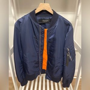Men’s rag & bone bomber jacket (navy blue) size M